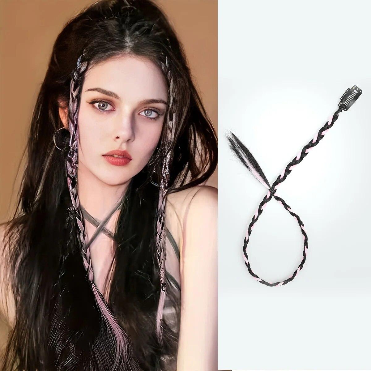 

ALAN EATON 1 шт. 20 дюймов крутые плетения волос для девочек женские крученые косы бесследные невидимые зажимы боксерское плетение смешанные цвета