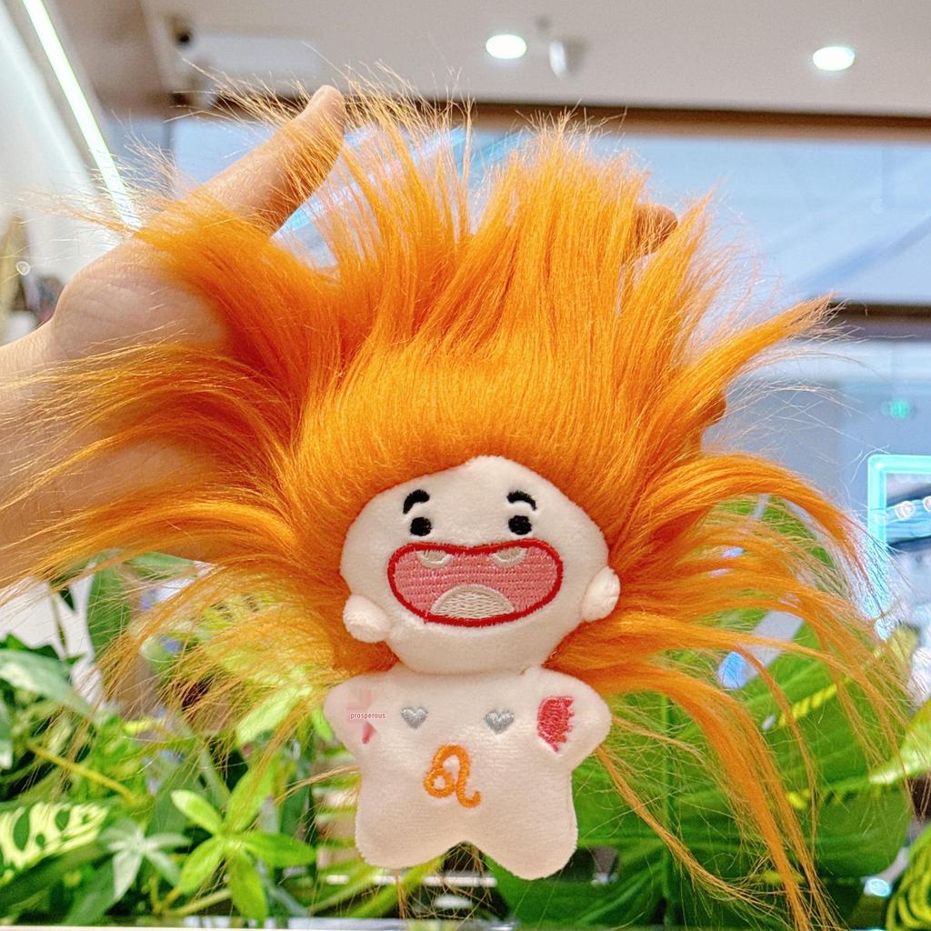 Uroczy breloczek bawełniany lalka z brakującym zębem - Kreatywna pluszowa zabawka i dekoracja plecaka