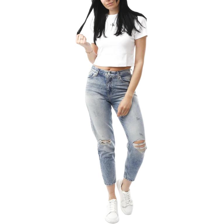 Calvin Klein Logo Short Sleeve T-Shirt Women tops J20J221595YAF