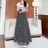 2025 Spring/Summer Women's High Waist Sweet Puff Double Layer Lace Skirt