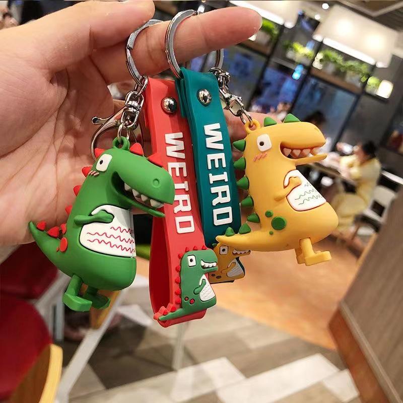 Dinosaur Cartoon Keychain Doll: Cute Phone Charm & Bag Pendant for Couples
