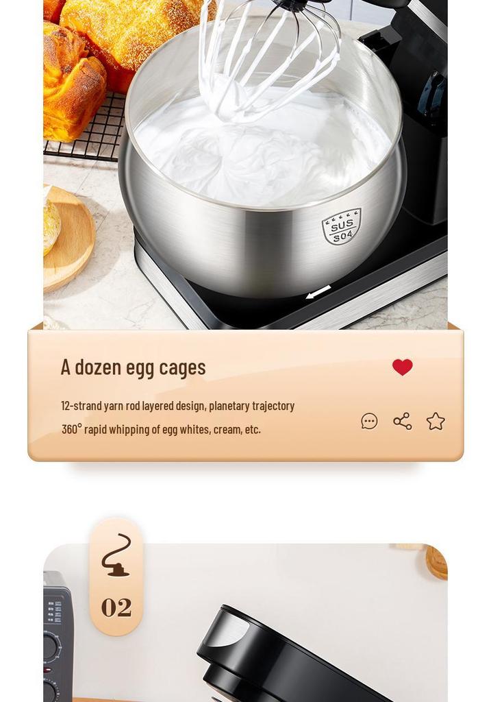 Konka ZuanChu Multifunctional Stand Mixer: Automatic 5L Egg Beater & Kneading Machine for Home Chefs