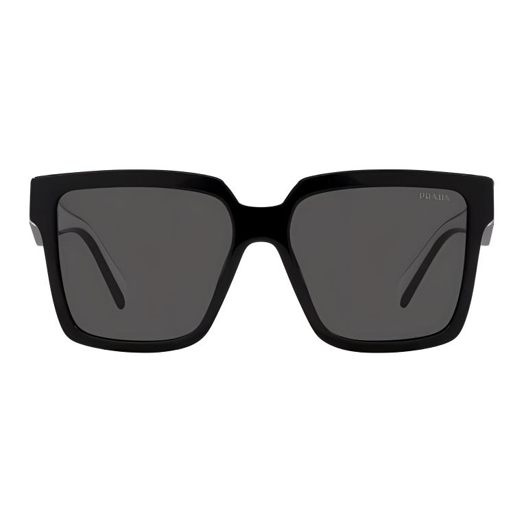 Prada Square Sunglasses With Logo Women sunglasses Black PR24ZSF1AB5S057