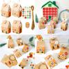 DIY Christmas Advent Calendar Box 24 Sets Xmas House Kraft Paper  Bag for Kids Adult Countdown To Christmas Gift Package