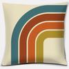 Retro Rainbow Geometric Color Series Pillow Cover Gift Home Office Decoration Pillow Bedroom Sofa Car Cushion Cover