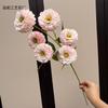 Artificial Peony Flower Long Stem 6 Heads Silk Ranunculus Bunch for Wedding Party Table Hotel Home Floral Decor