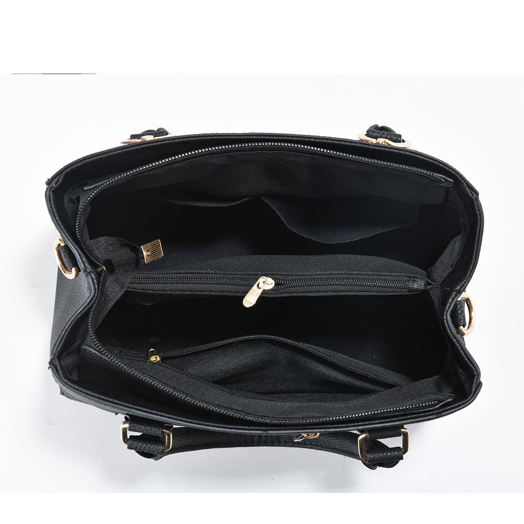 Soft Premium PU Leather Ladies Handbag With Delicate Embroidery, All-Match Multiway Shoulder Crossbody Daily Bag For Mature Women
