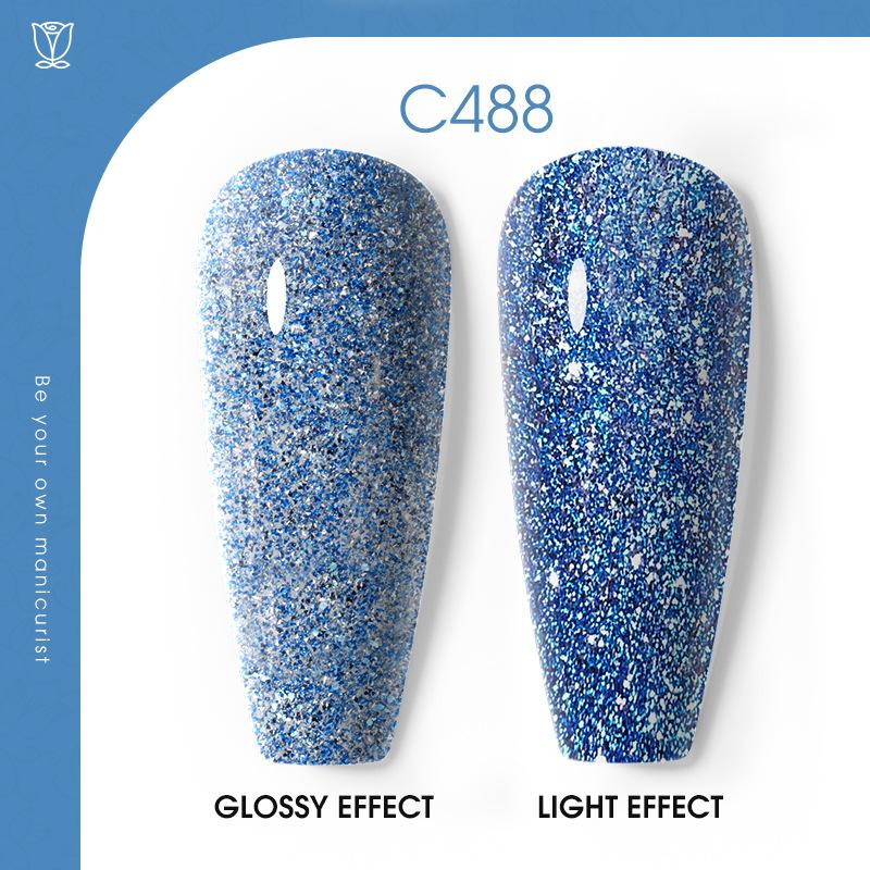Flash Diamond Nail Polish Glue Nail Art Nail Art Glue Plastic Nail Polish Glue Popular Color Broken Diamond Leave-On