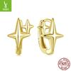 Simple Personalized Star Plain Silver Ear Buckle, Popular Star S925 Sterling Silver Earrings Earrings