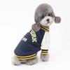 Contrasting Color Dog Jacket Button Closure Pet Clothing Universal Fleece Coat  Sport Suit