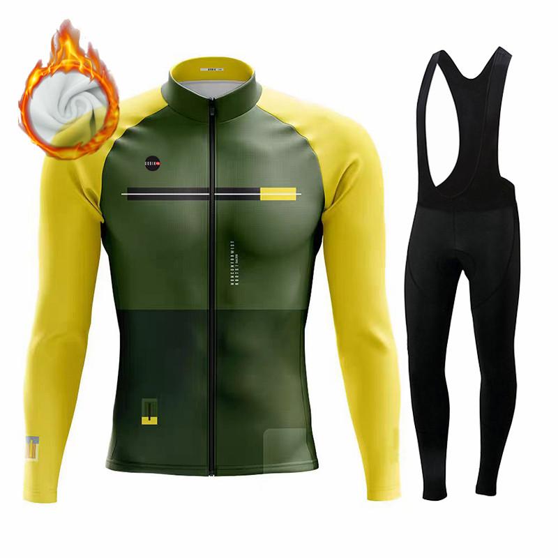 Gobikful Vinter Sykkeltrøyesett Termisk Fleece Sykkelklær Sykkelbekledning Terrengsykkel Sykkelbekledning Draktssett