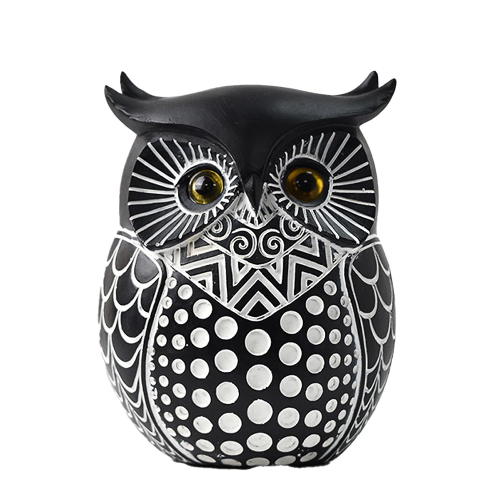 Фигурка совы Hyack, Талисман удачи, Фэн-шуй, Золотой, Подарок, Амулет, Украшение (черный) [Параллельный импорт]