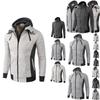 Mens Thick Warm Zip Up Hoodie With Soft Fabric And Comfortable Fit For Everyday Wear