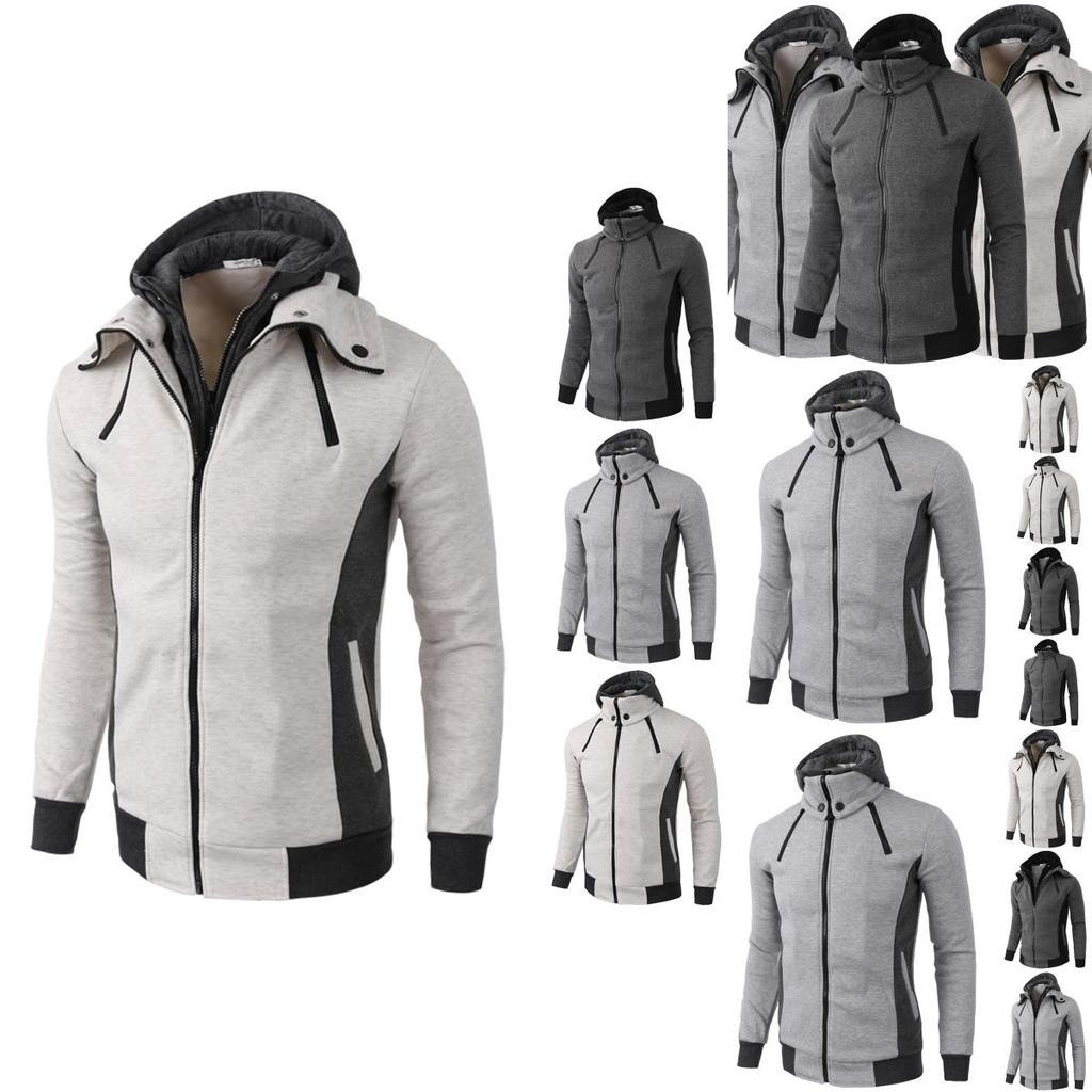 Mens Thick Warm Zip Up Hoodie With Soft Fabric And Comfortable Fit For Everyday Wear