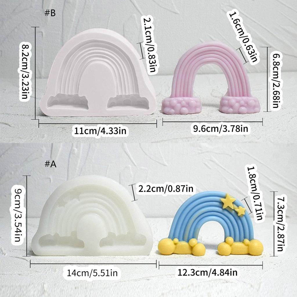 Silicone Candle Molds Rainbow Bridge Shaped Silicone Clay Moulds Resin Casting Mold Silicone Material Home Decorations