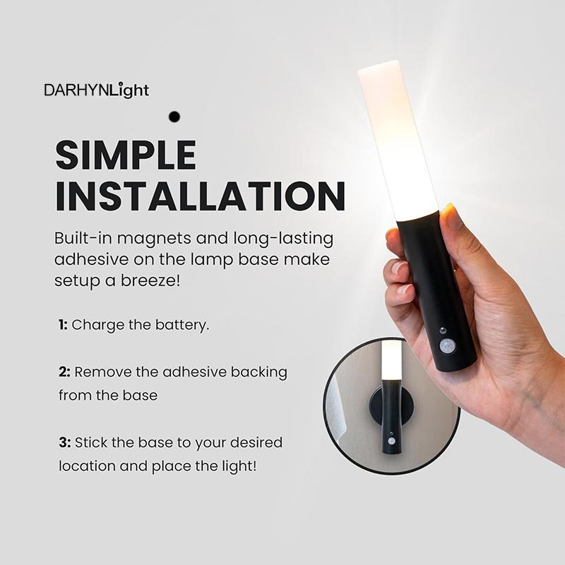 LED Rechargeable Wall Lamp Warm Light Night Light Sensor For Living Room Hallway Stairwell Bedroom Indoor Lighting Fixtures