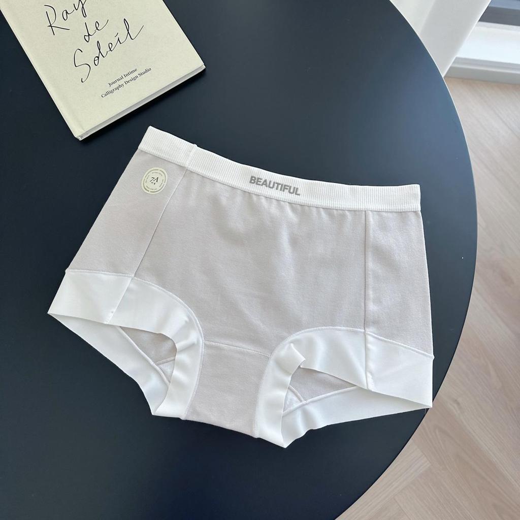 6200 All-Cotton 7A Antibacterial Women's Mid-Waist Boxer Briefs 2-in-1 Safety Pants