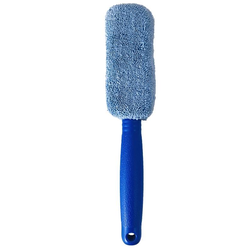 Car Wash Portable Microfiber Wheel Tire Rim Brush Car Wheel Wash Cleaning for Car with Plastic Handle Auto Washing Cleaner