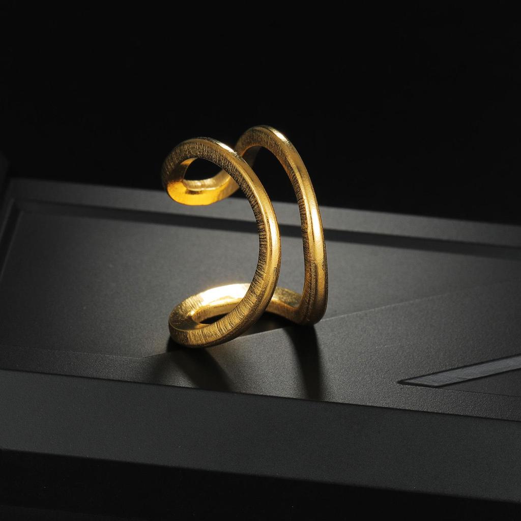 Adjustable Non-Fade Electroplated Couple's Ring