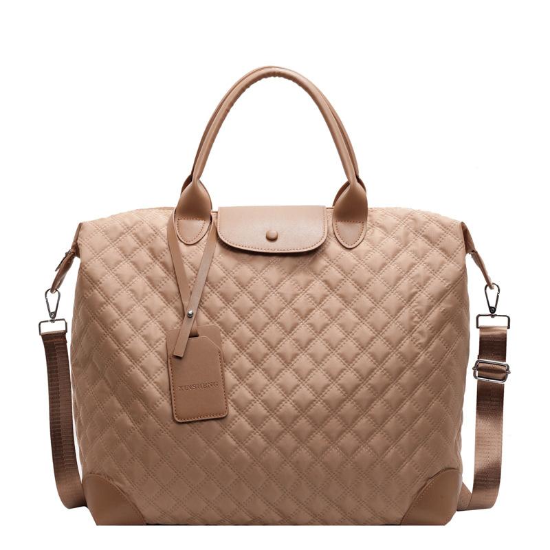 

Женская повседневная простая дорожная сумка в форме ромба с отделением для сухих и влажных вещей, сумка для йоги, можно использовать на ручке чемодана хаки