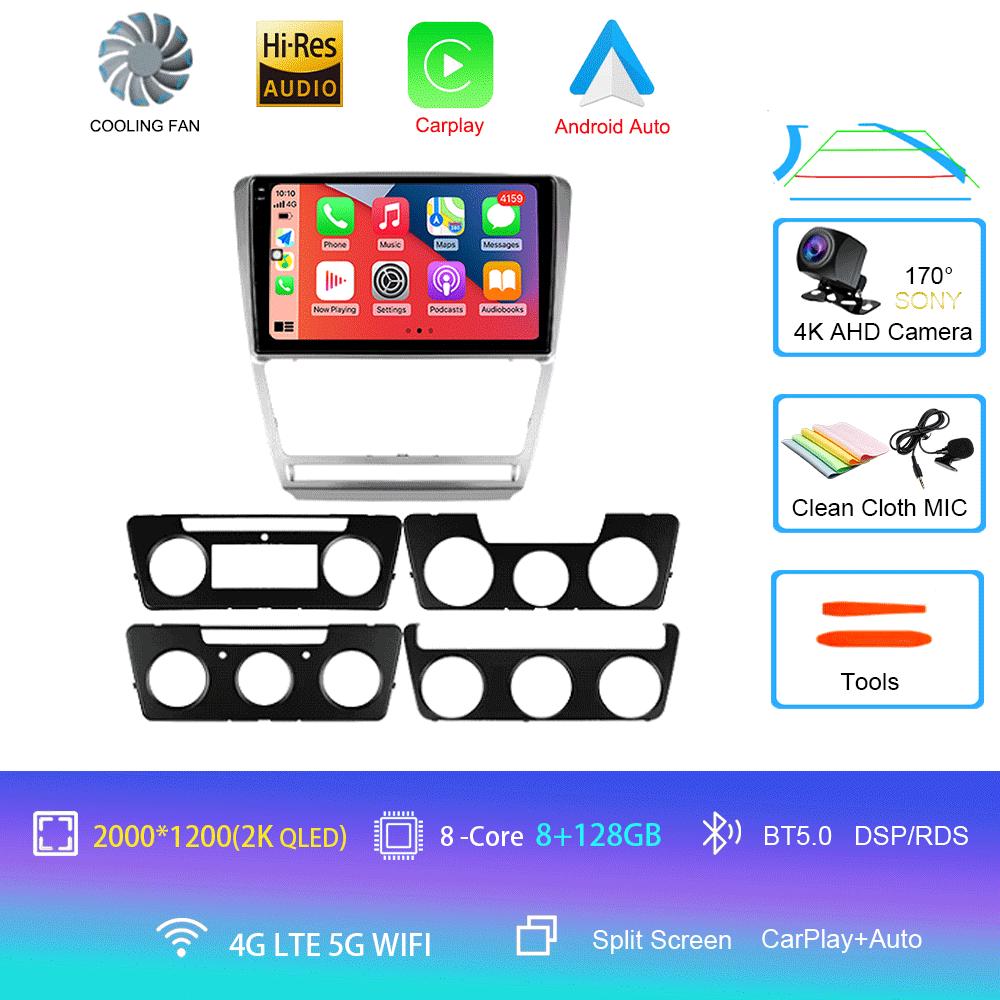 Android 14 Car Radio For Skoda Octavia 2 A5 2008 - 2013 Multimedia Video Player Navigation stereo GPS No 2din 2 din dvd