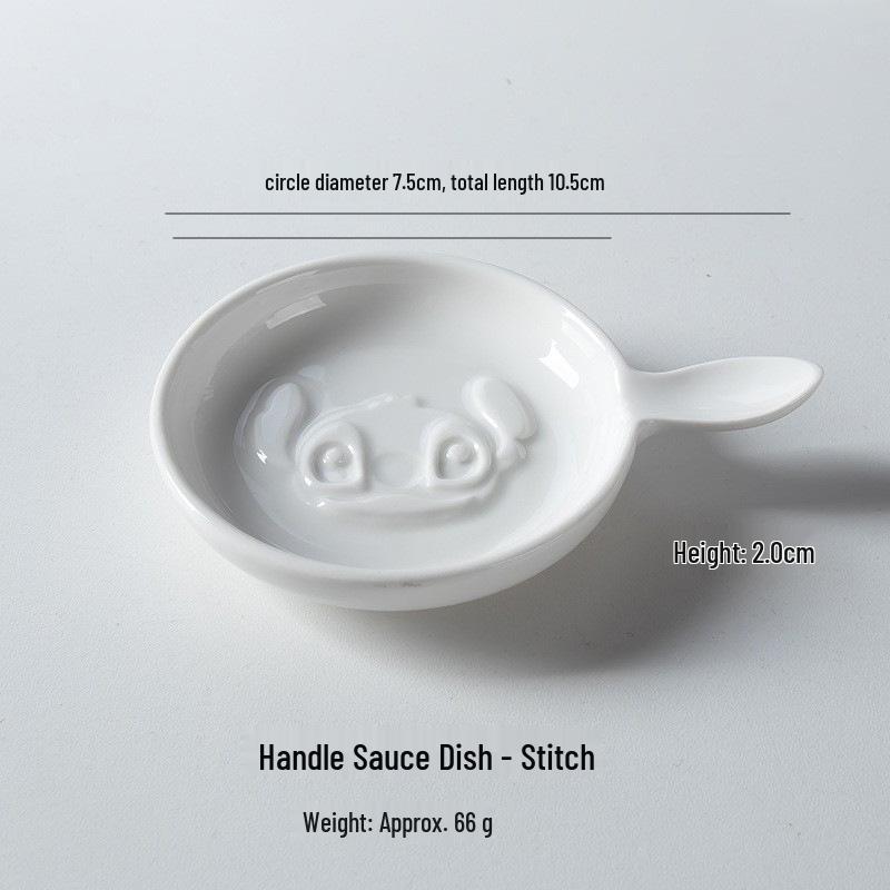 Kreative Cartoon Geprägte Keramik Saucenschale - Mini Niedliche Hot Pot Dipping- & Snackschale