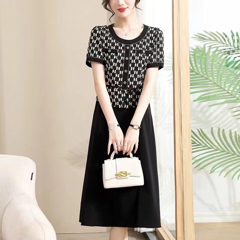 

YUZHAOLIN Женское элегантное шифоновое платье с короткими рукавами 2XL