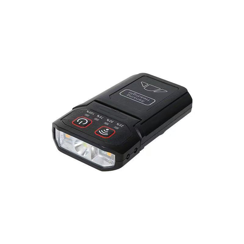 Yellow Light Induction Headlamp: Long Battery Life, Lithium Battery, Clip-On, Red Light Option for Night Fishing