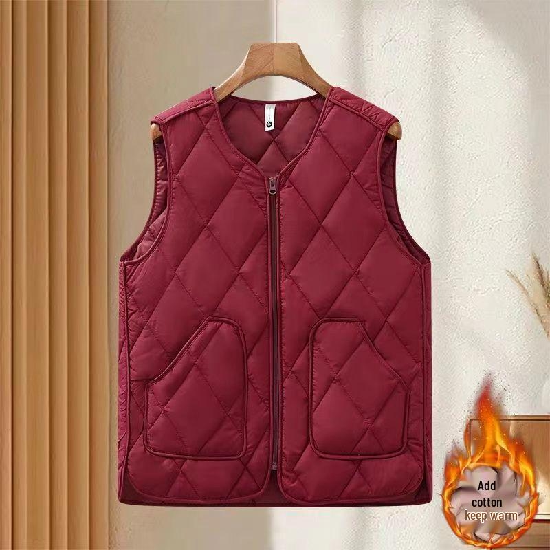 

2025 Stylish Women s Winter Slim Fit Down Vest - Black & Purple 3XL [80-120 lbs]