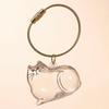 Transparent Cat Hair Storage Capsule Keychain – Gachapon Style Collectible, Key Holder for Keepsakes