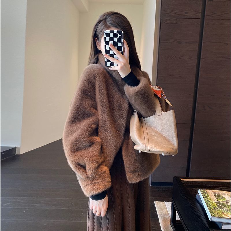 Autumn Winter Women Waterproof Coats Korean Fashion Chic Youth Stand Collar Thicken Cardigan Short Jackets