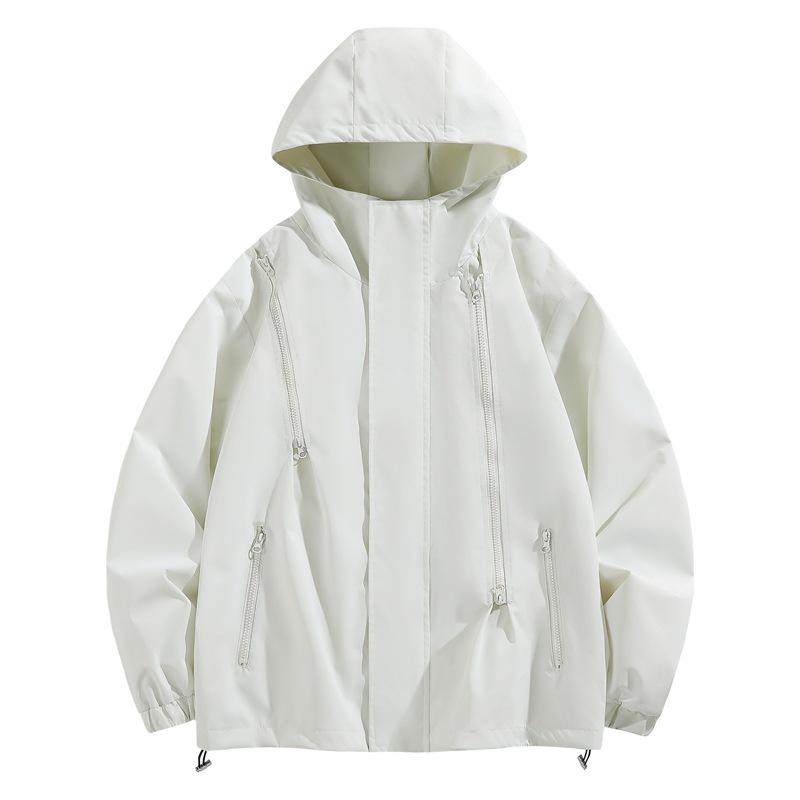 Casual Outdoor Hooded Windbreaker for Couples: Stylish, Three-Proof, Teen Mountaineering Jacket