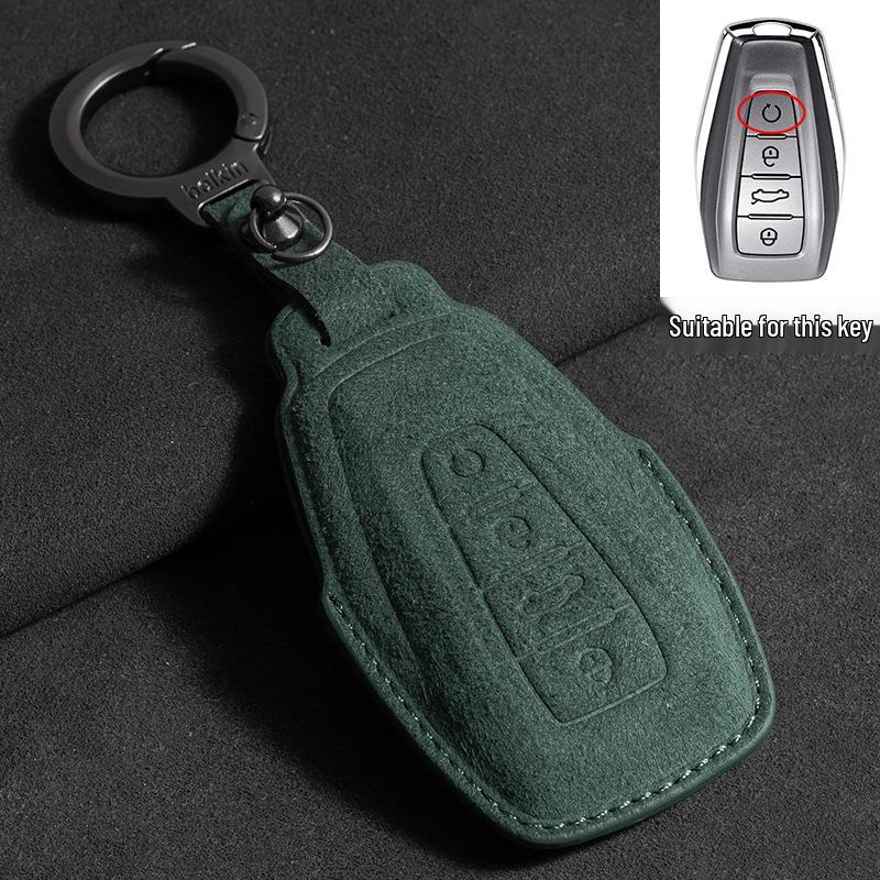 Geely Emgrand GS Key Case - Suede Three-Color Design for S1, Boyue, X3, Vision X6, Borui, Panda (Unisex)