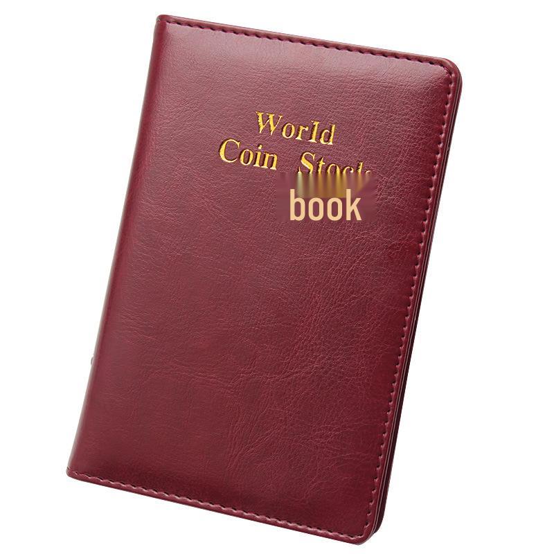 120-Pocket Large Capacity Leather Coin Album for Silver Dollar and Commemorative Coins