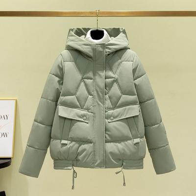 Thickened Cotton-padded Parka for Women, Short Style, Loose-fit, Korean Style, Hooded
