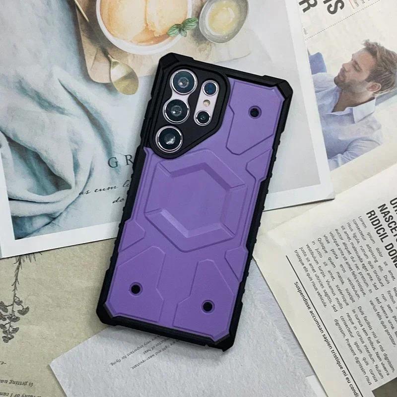 Husă de lux Armor Magsafe antișoc pentru Samsung Galaxy S25 Ultra S23 S23Plus S24 S24PLUS S24 UAG Husă magnetică pentru prevenirea căderii