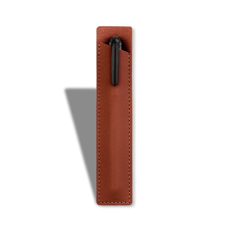 Soft Leather Pen Sheeve Fountain Pen Holder Bag Portable Pencil Case Pencil Pouch Office Kids School Supplies