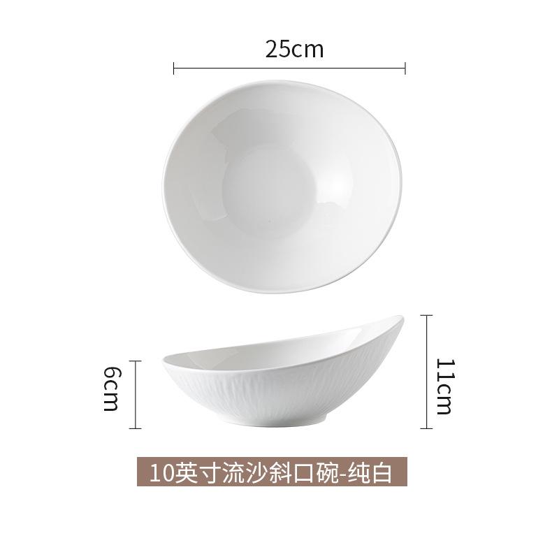 Dim Sum Bowl, Diagonal Bowl, Fruit Salad Bowl, Hotel Porcelain Cold Dish, Star Rain, Stone Pattern Quicksand Bowl, Special-Shaped Design Bowl