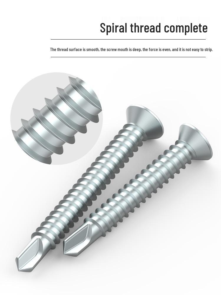 M4.2 Phillips Countersunk Self-Drilling Flat Head Galvanized Steel Screw for Metal and Tile