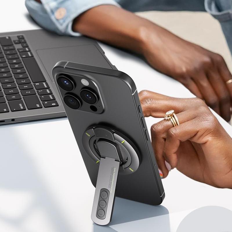 360°Rotation Magnetic Finger Ring Holder Double-Sided Magnetic Phone Grips Stand For Magsafe iPhone 17 16 15 14 13 12 Pro Max