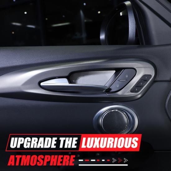 

Silver Alloy Car Interior Inner Door Bowl Trim Cover For Alfa Romeo Tonale 23-24