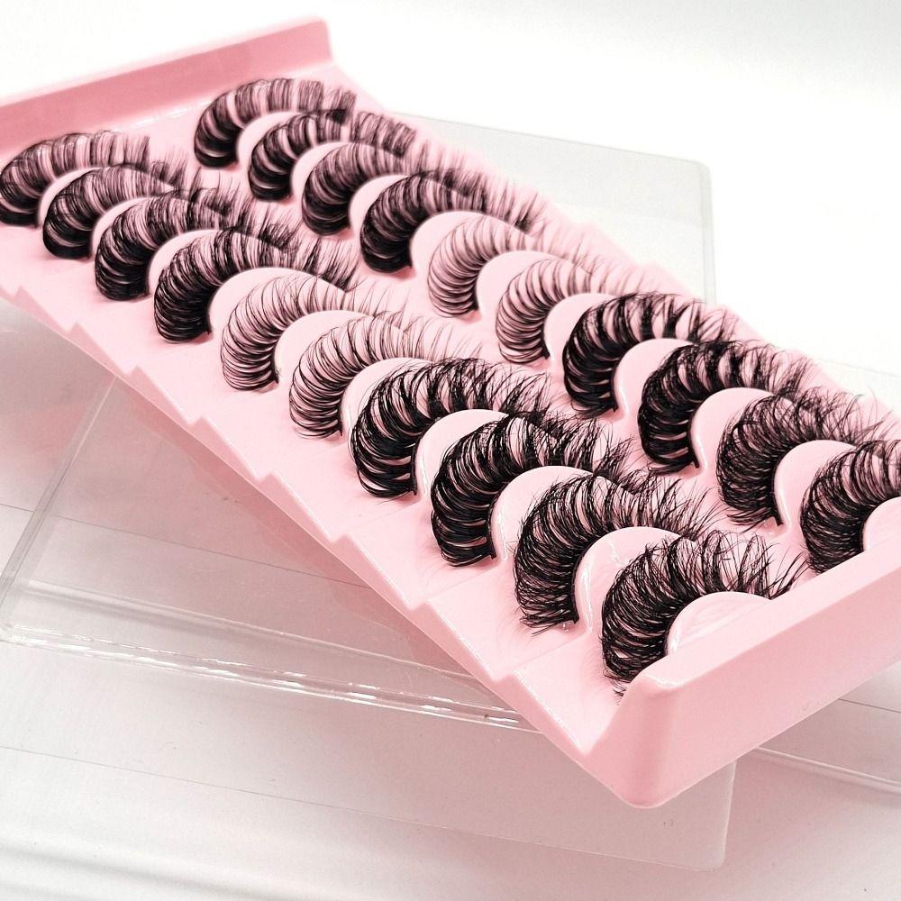 Buy 10Pairs/box Handmade Fiber Volume Eye Extension Thick Long Eye ...