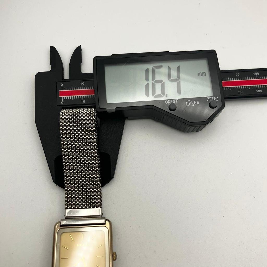 Used Working item Rado Diastar Watch Men's Gold Dial Square New Battery RADO DIASTAR Silver QZ