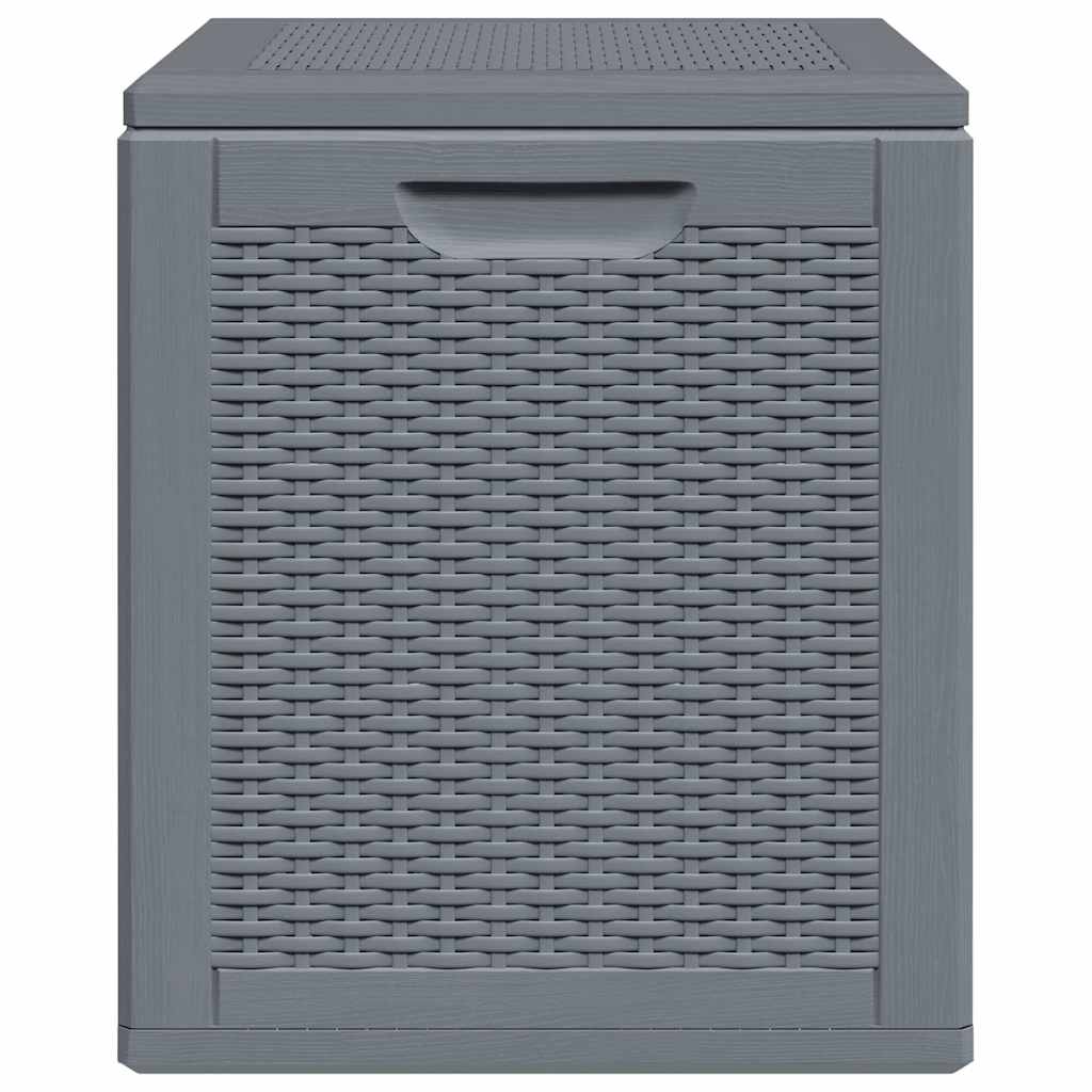 Garten Aufbewahrungsbox Grau PP Rattan-Stil 90 L