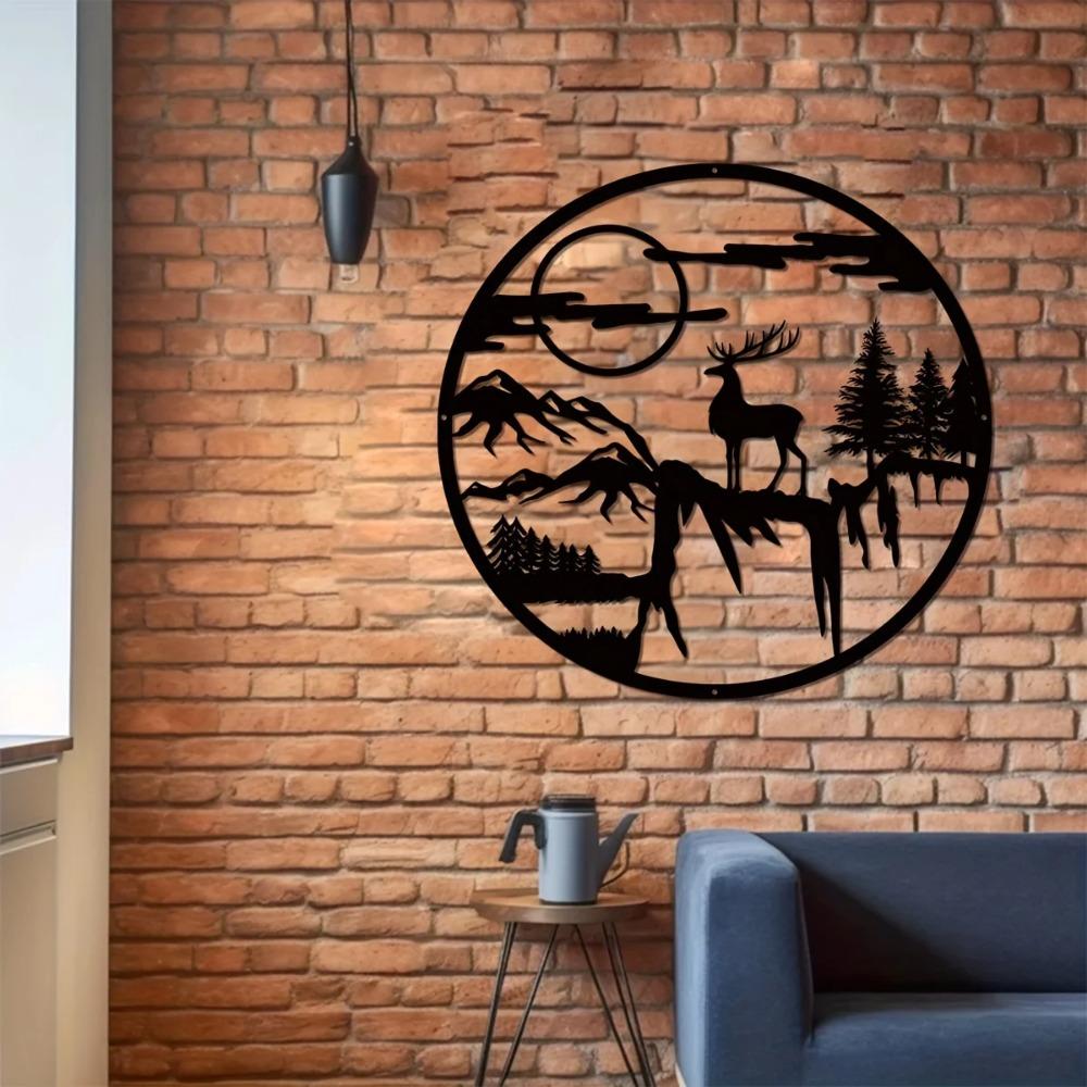 Deer Metal Cabin Sign Outdoor Hunting Theme Ideal Gift for Deer Hunters Rustic Cabin & Hunting Decor Perfect Father's Day Gift