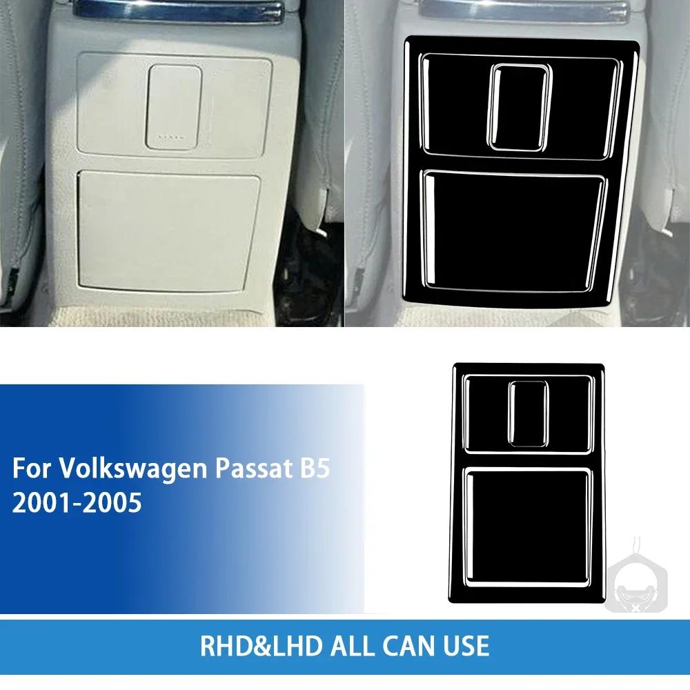 For Volkswagen Passat B5 2001-2005 Accessories Gloss Black Plastic Car Interior Lifting Gear Cupholder Panel Trim Sticker