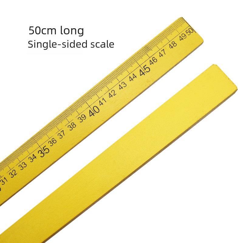 50cm/1m Wooden Meter Stick Ruler, Sewing Measuring Tool, 100cm Dual-Sided Inch/Centimeter Ruler