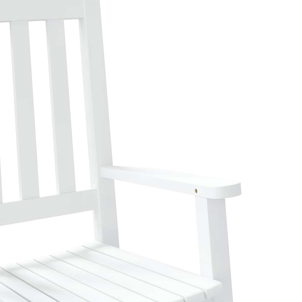 Kids Rocking Chair White Solid Poplar Wood