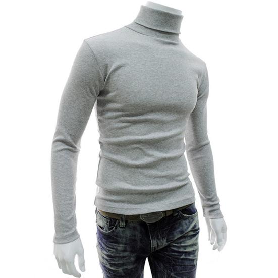 Chic Knitted Turtleneck Shirt In Solid Colors