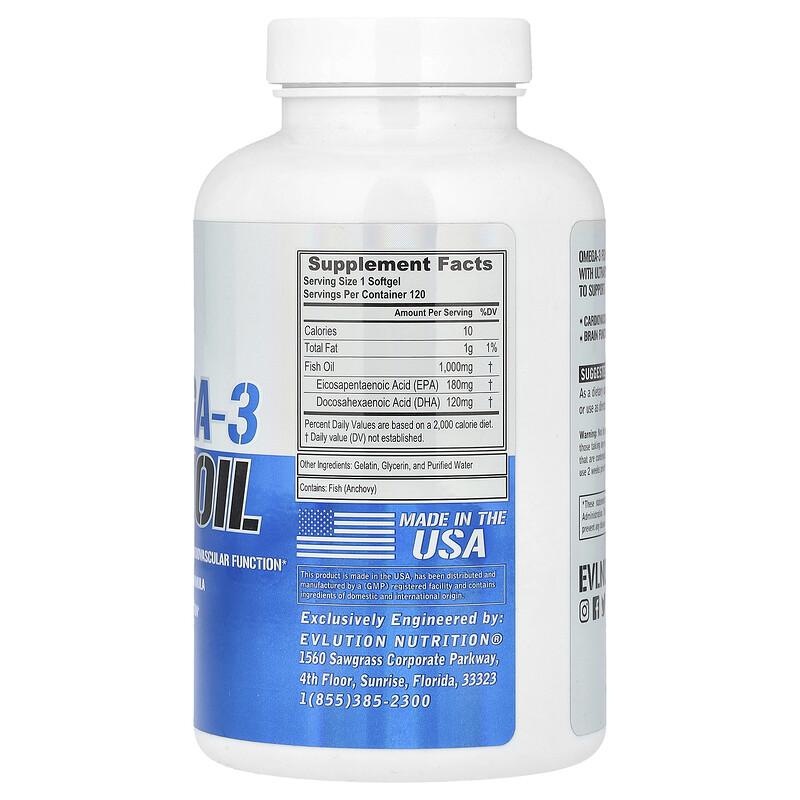 Omega-3 Fish Oil, 1,000 Mg, 120 Softgels